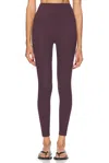 Beyond Yoga Spacedye High Waisted Midi Legging In Aubergine In Red