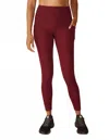 Beyond Yoga Powerbeyond Strive Pocket Midi Legging In California Merlot In Brown