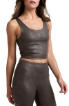 Beyond Yoga Powershine Crop Tank In Brown