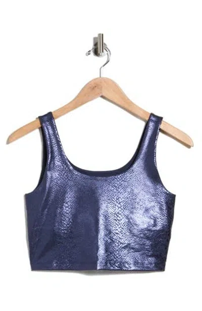 Beyond Yoga Powershine Sport Street Crop Tank Top In Navy Viper Navy