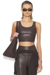 Beyond Yoga Powershine Sport + Street Cropped Tank In Brown