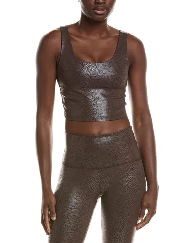 Beyond Yoga Powershine Sport Street Cropped Tank In Brown