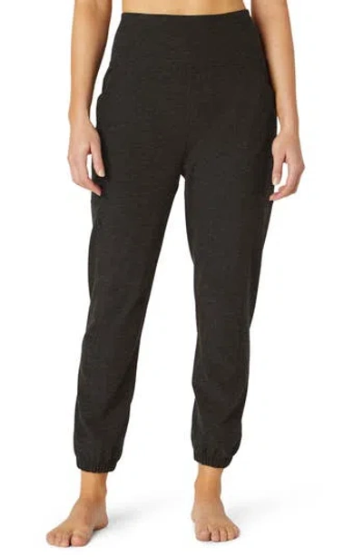 Beyond Yoga Practice High Waist Joggers In Darkest Night