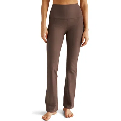 Beyond Yoga Practice Space Dye High Waist Pants In Brown