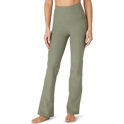 Beyond Yoga Practice Space Dye High Waist Pants In Grey Sage Heather