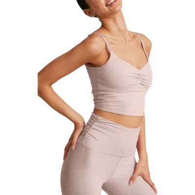 Beyond Yoga Raise The Barre Spacedye Crop Tank In Pink