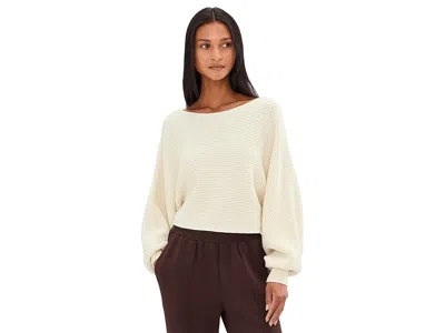 Beyond Yoga Ready For Barre Cropped Sweater In Gray