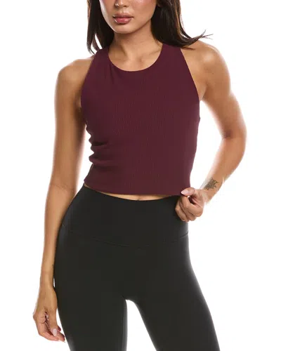 Beyond Yoga Refocus Ribbed Cropped Tank In Animal Print