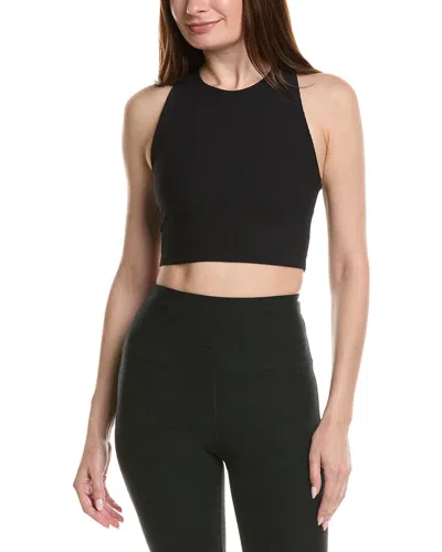 Beyond Yoga Refocus Ribbed Cropped Tank In Black