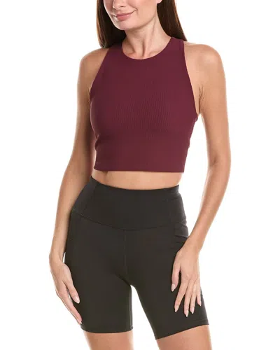 Beyond Yoga Refocus Ribbed Cropped Tank In Purple