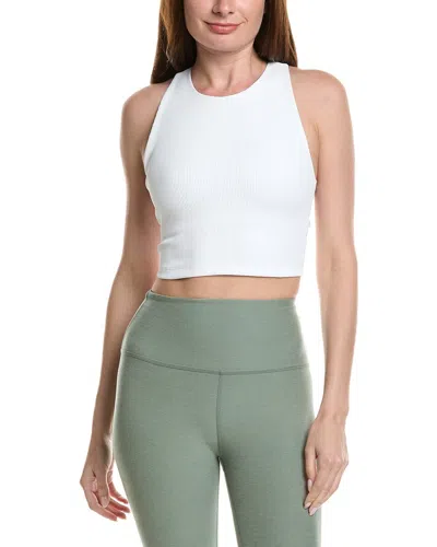 Beyond Yoga Refocus Ribbed Cropped Tank In White