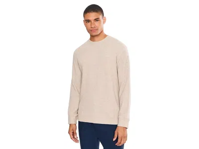 Beyond Yoga Rest Day Waffle Crew Neck Men's Clothing Oatmeal Heather: Lg, Polyamide/polyester In Pink