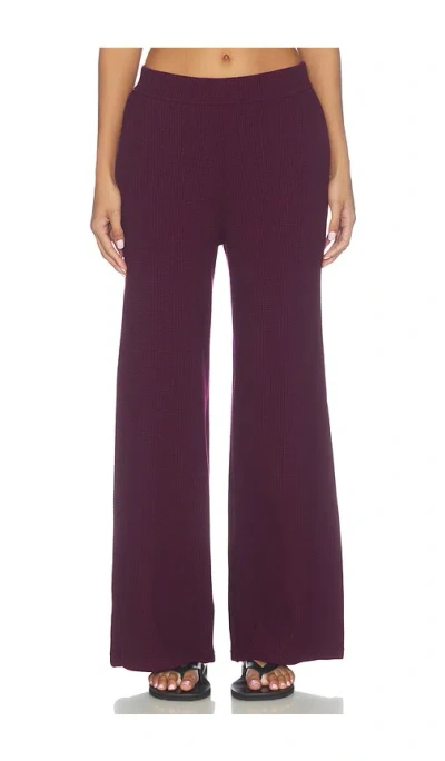 Beyond Yoga Rest Day Waffle Wide Leg Pant In Animal Print