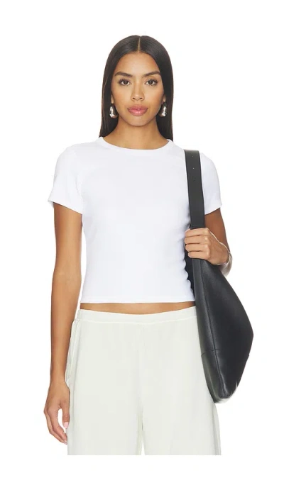 Beyond Yoga Rib Baby Tee In White