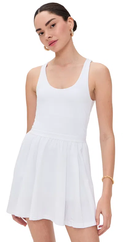 Beyond Yoga Sport Active Ace Pleated Dress With Built-in Shorts In White