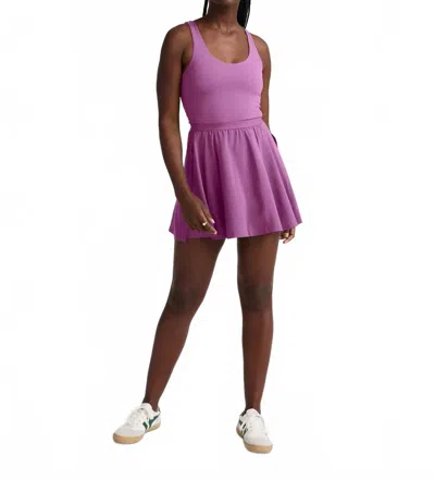 Beyond Yoga Score Pleated Mini Dress In Fun Fuchsia In Purple