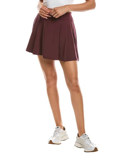 Beyond Yoga Score Pleated Skirt In Burgundy