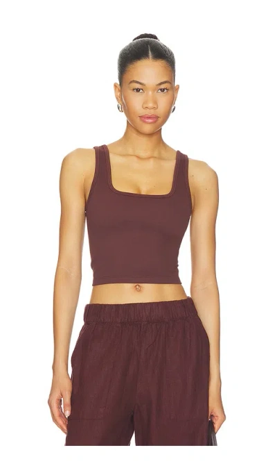 Beyond Yoga Seamless Cropped Tank Top In Brown