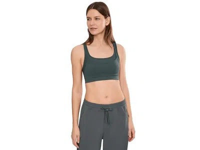Beyond Yoga Seamless Moves Layered Bra Women's Bra Slate Green: Lg