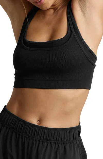 Beyond Yoga Seamless Moves Layered Sports Bra In Black