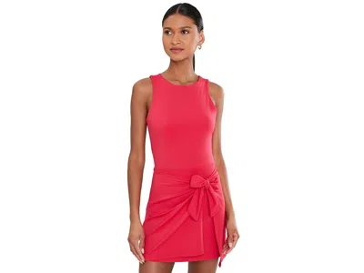 Beyond Yoga Serene Jersey Flex Wrap Mini Dress Women's Dress Berry Red: Xs