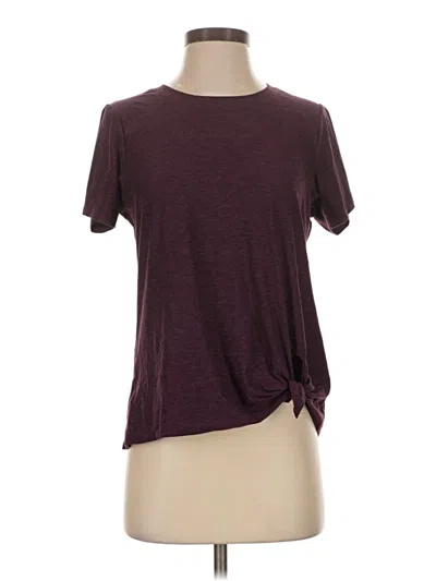 Pre-owned Beyond Yoga Short Sleeve T-shirt In Burgundy