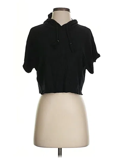 Pre-owned Beyond Yoga Short Sleeve Turtleneck In Black