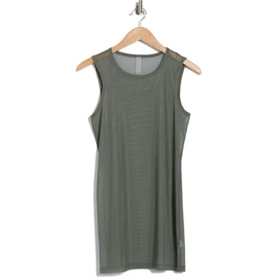 Beyond Yoga Show Off Sheer Mesh Minidress In Gray