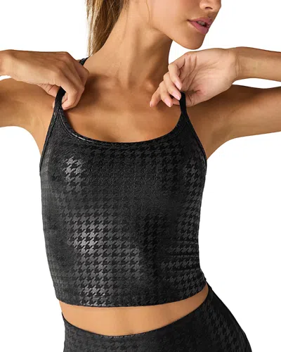 Beyond Yoga Slim Racerback Top In Houndstooth