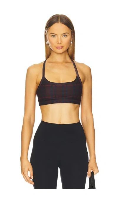 Beyond Yoga Soft Mark Slim Racerback Sports Bra In Brown