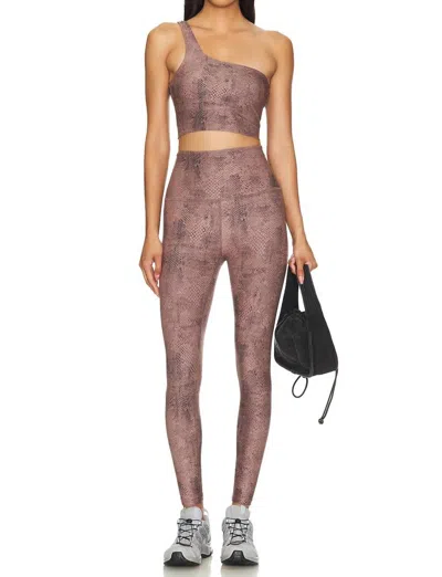 Beyond Yoga Softmark High Wasted Midi-legging In Natural Snake