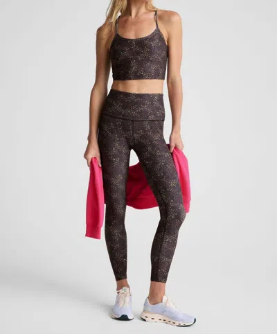 Beyond Yoga Softmark Slim Cropped Tank Top In Ditsy Leopard In Brown