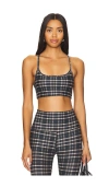 Beyond Yoga Softmark Slim Racerback Sports Bra In Preppy Plaid