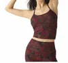 Beyond Yoga Softmark Slim Racerback Cropped Tank Top In Midnight Floral In Pink