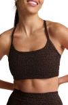 Beyond Yoga Softmark Slim Racerback Sports Bra In Brown