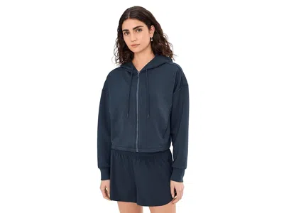 Beyond Yoga Softspring Full Zip Hooded Jacket In Blue