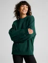 Beyond Yoga Solstice Fleece Oversized Sweatshirt In Dark Spruce