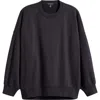 Beyond Yoga Solstice Oversize Cotton Blend Sweatshirt In Black