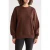 Beyond Yoga Solstice Oversize Cotton Blend Sweatshirt In Brown