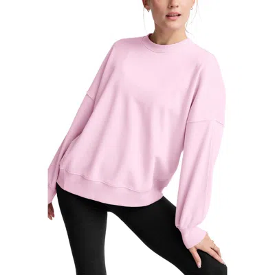 Beyond Yoga Solstice Oversize Cotton Blend Sweatshirt In Pink