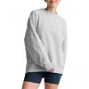 Beyond Yoga Solstice Oversize Cotton Blend Sweatshirt In Light Heather Gray