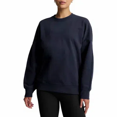 Beyond Yoga Solstice Oversized Sweatshirt In After Dark Navy In Blue