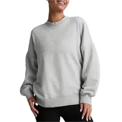 Beyond Yoga Solstice Sweatshirt Women's Gray Oversized Crew Neck Gbo3240 In Grey