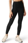 Beyond Yoga Spacedye Out Of Pocket High Waisted Midi Legging In Darkest Night In Darkest Night