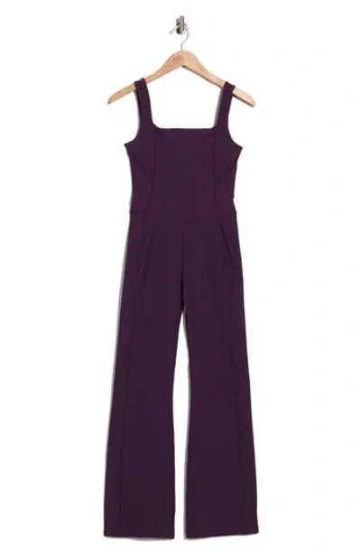 Beyond Yoga Space Dye Always Bootcut Jumpsuit In Eggplant Purple Heather
