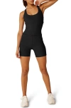 Beyond Yoga Spacedye Get Up And Go Pocket Biker Jumpsuit In Darkest Night
