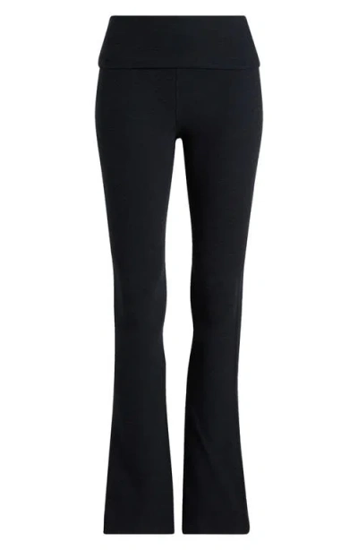 Beyond Yoga Space Dye Foldover Pants In Darkest Night