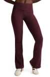 Beyond Yoga Space Dye High Waist Bootcut Leggings In Burgundy
