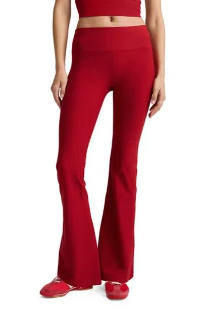 Beyond Yoga Space Dye High Waist Bootcut Leggings In Red