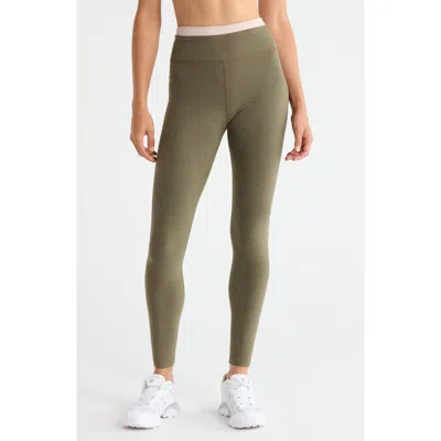 Beyond Yoga Space Dye High Waist Midi Leggings In Green